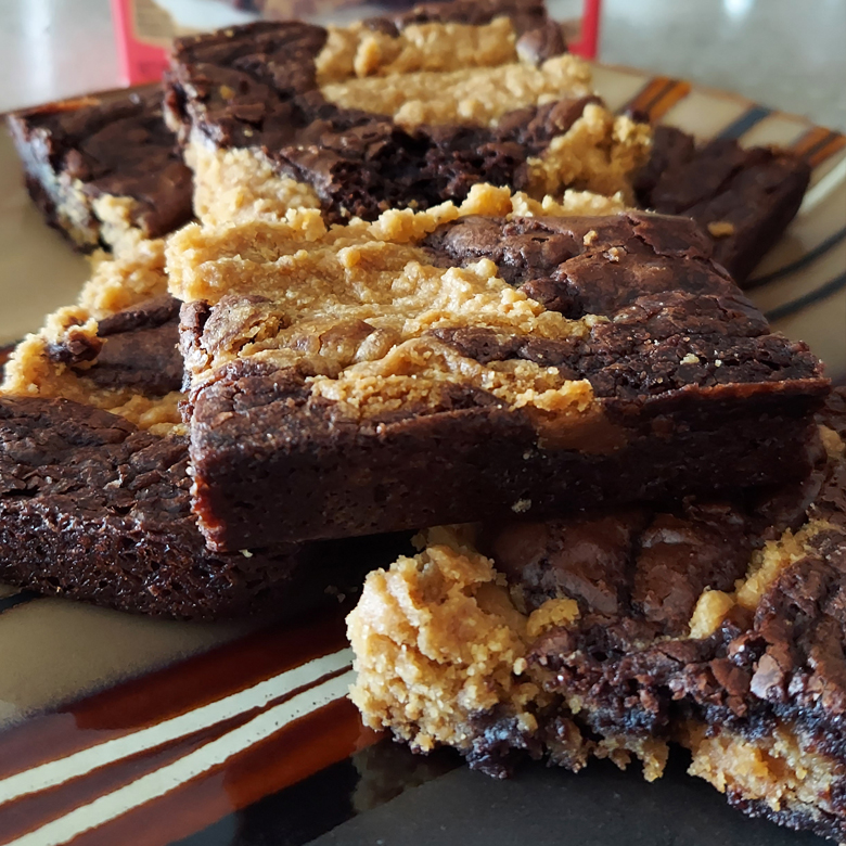 Peanut Butter Cookie Dough Brownie